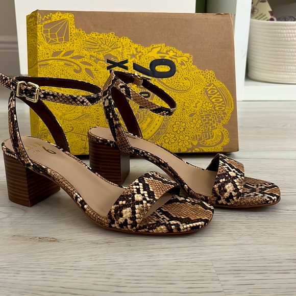 Mix No. 6 | Snake Print | Block Heel Sandal | - Picture 1 of 3